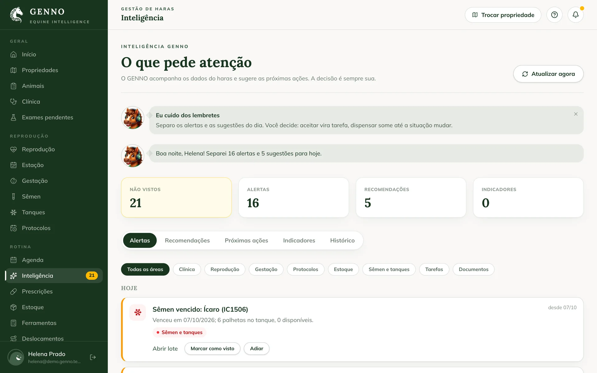 Inteligencia GENNO y notificaciones